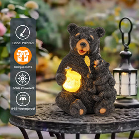 GIGALUMI bear garden statue suited for porches, gardens, and entryways