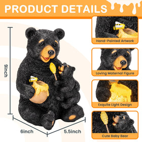 GIGALUMI bear honey pot design with bees enhances yard focal point