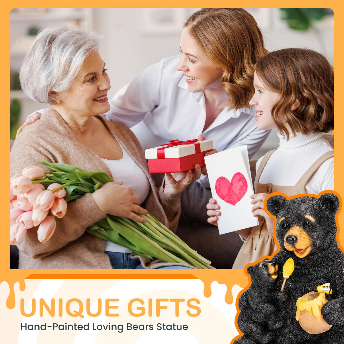 GIGALUMI bear statue includes a warranty for peace of mind