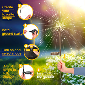 GIGALUMI flexible wire lights enable starburst or flower silhouettes