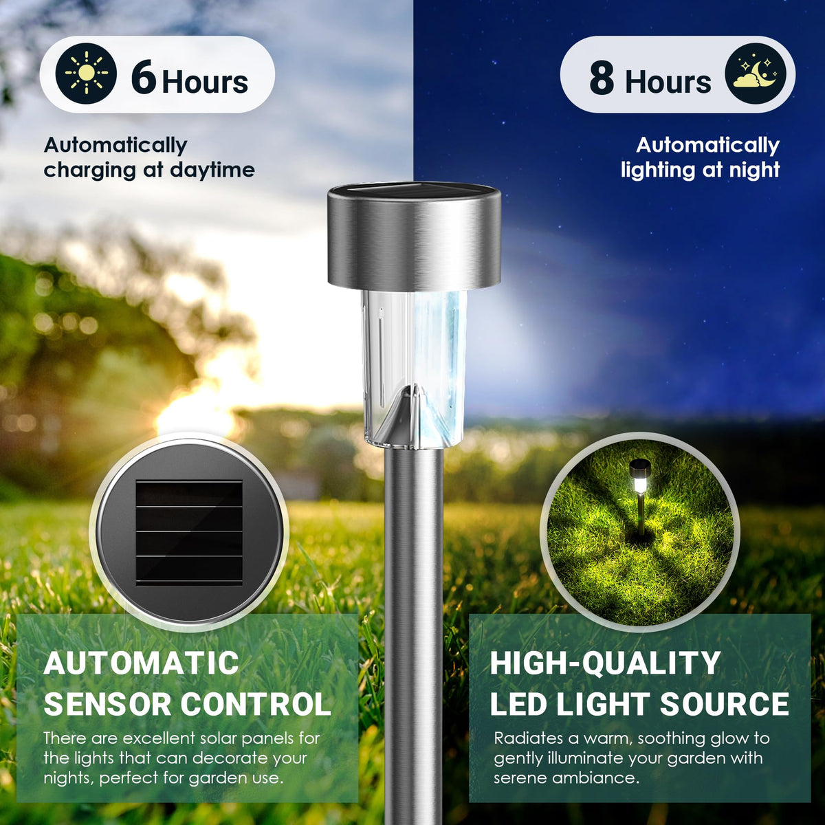 GIGALUMI easy ground installation for quick patio or path setup