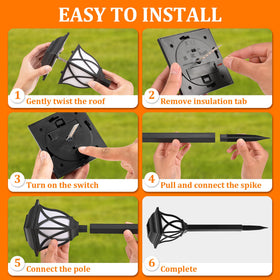 GIGALUMI easy installation for solar lights in minutes