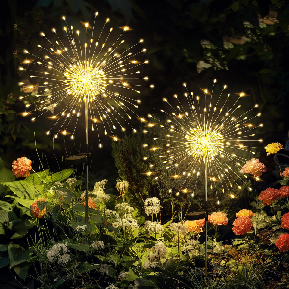 GIGALUMI garden lights 120LED pack brightens walkways with solar power