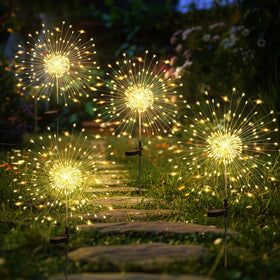 GIGALUMI garden lights 4-pack illuminate outdoor spaces with warm white glow