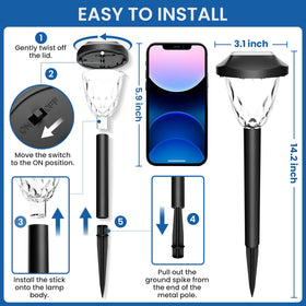 GIGALUMI IP44 weatherproof solar lights withstand rain and snow for year-round use.