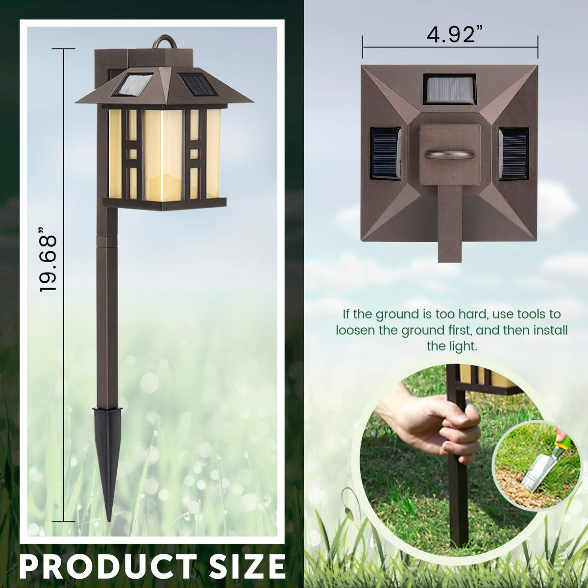 GIGALUMI Japanese design lights create a welcoming nighttime glow