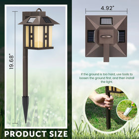 GIGALUMI Japanese design lights create a welcoming nighttime glow