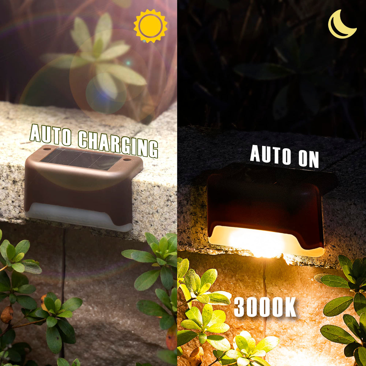 GIGALUMI waterproof solar light withstands rain and wind for yard lighting.