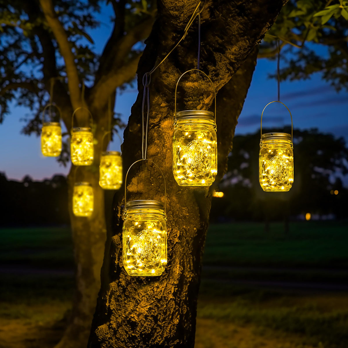 Close-up of GIGALUMI mason jar lid light with 30 LEDs for bright wire-free glow