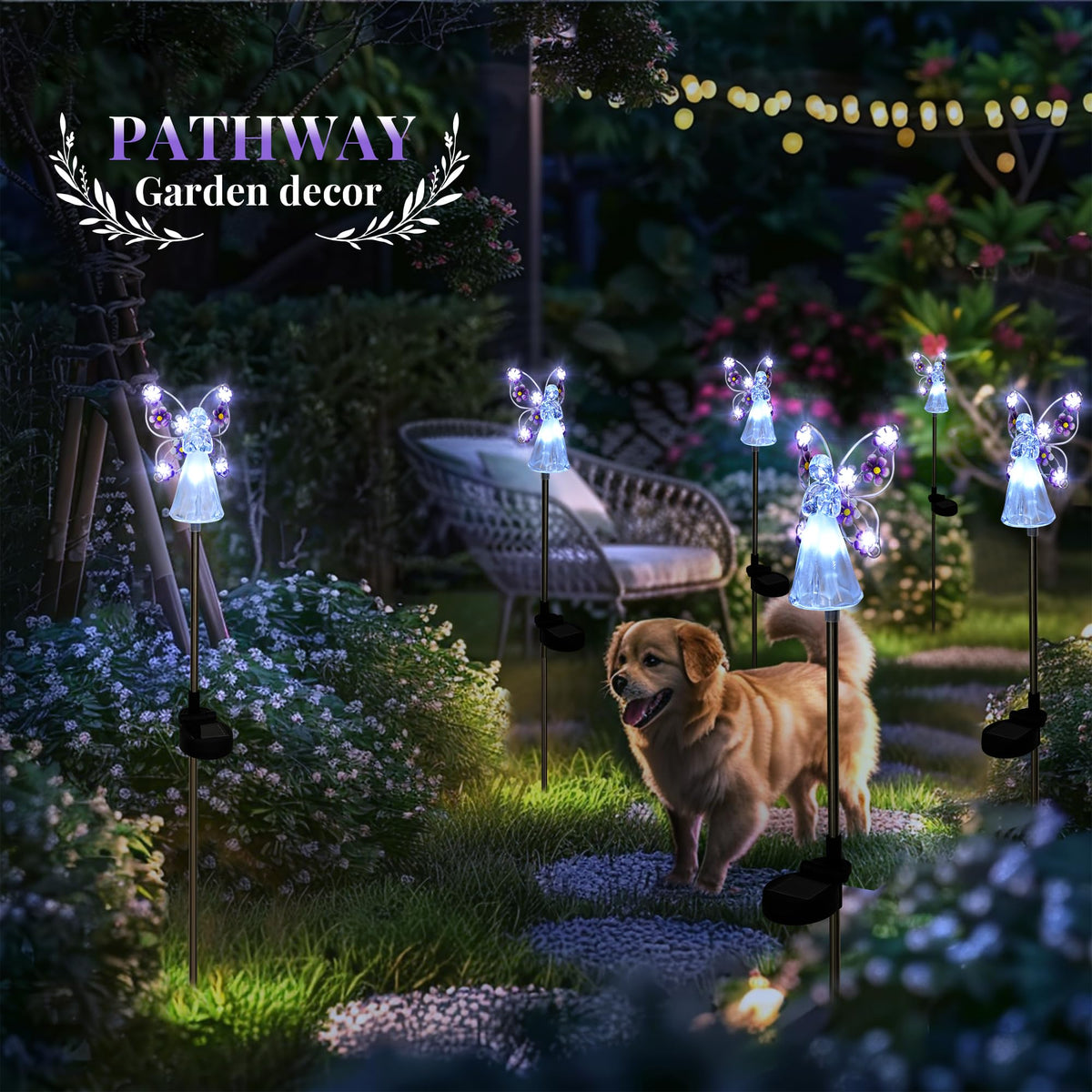 GIGALUMI garden stake lights for pathways and memory spaces.