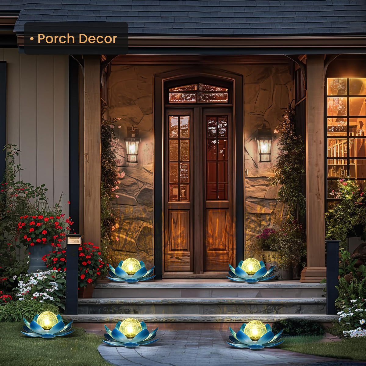 GIGALUMI outdoor lotus light brightens garden tables with solar power