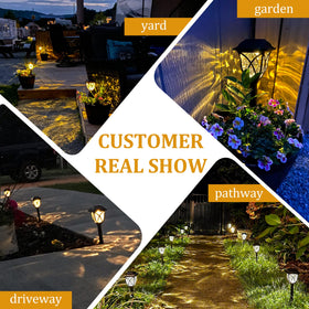 GIGALUMI outdoor solar garden light emits bright LED for visibility