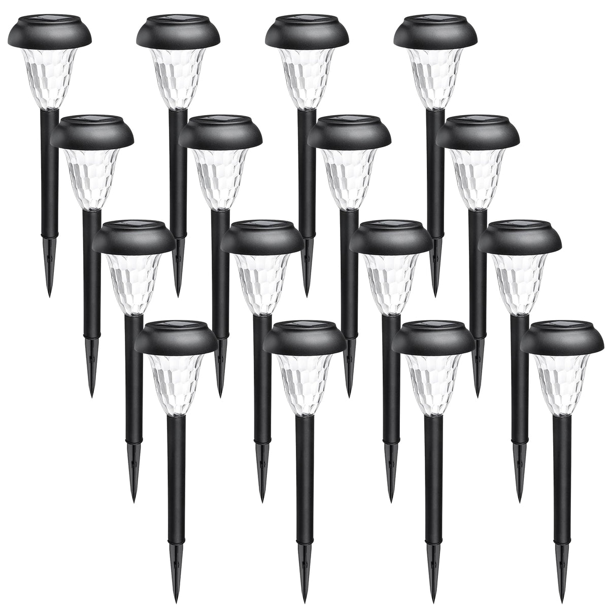 GIGALUMI easy-install solar lights stake into ground for quick setup.