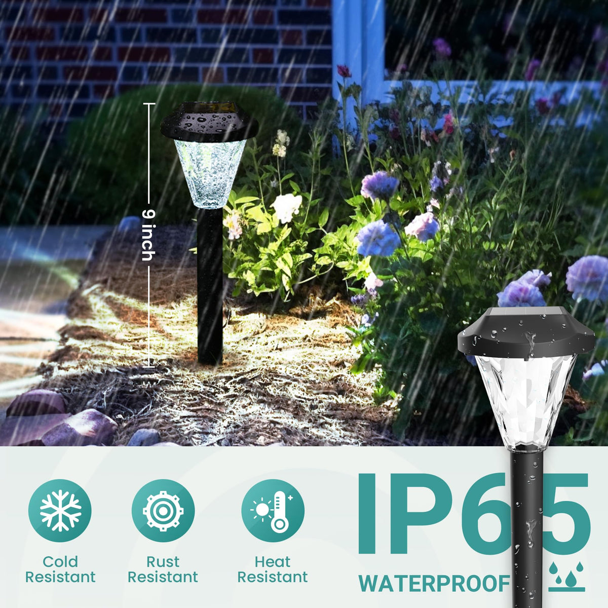 GIGALUMI path light in stainless steel provides durable, weatherproof outdoor illumination