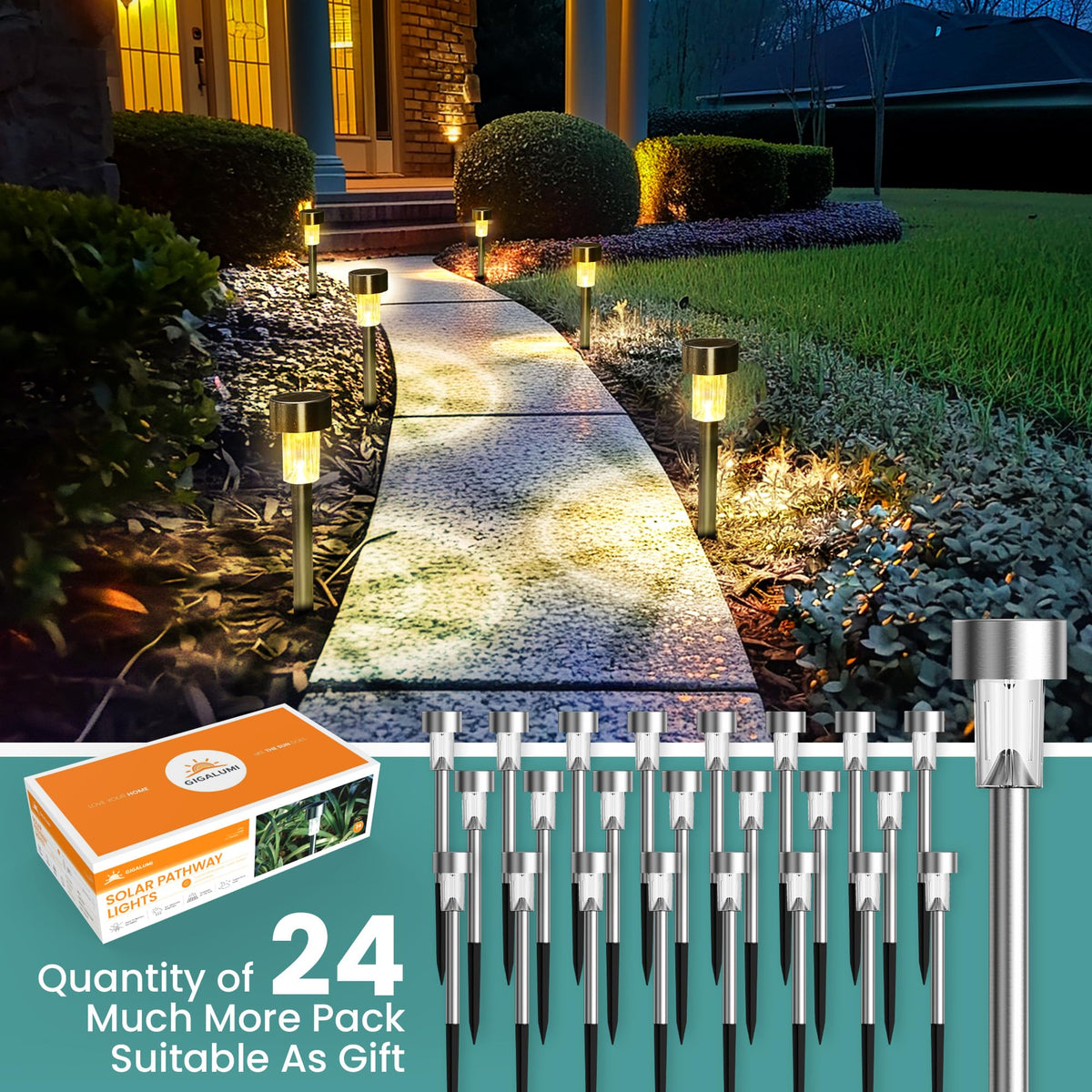 GIGALUMI patio yard light adds subtle ambience for outdoor gatherings.
