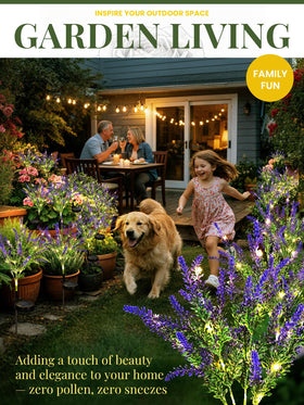 GIGALUMI set of 2 lavender garden lights brightening evenings.