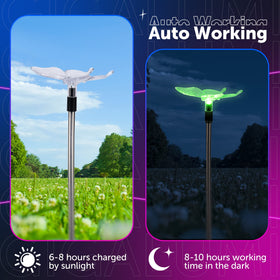 GIGALUMI color-changing butterfly stakes offer dynamic mood lighting for outdoor spaces
