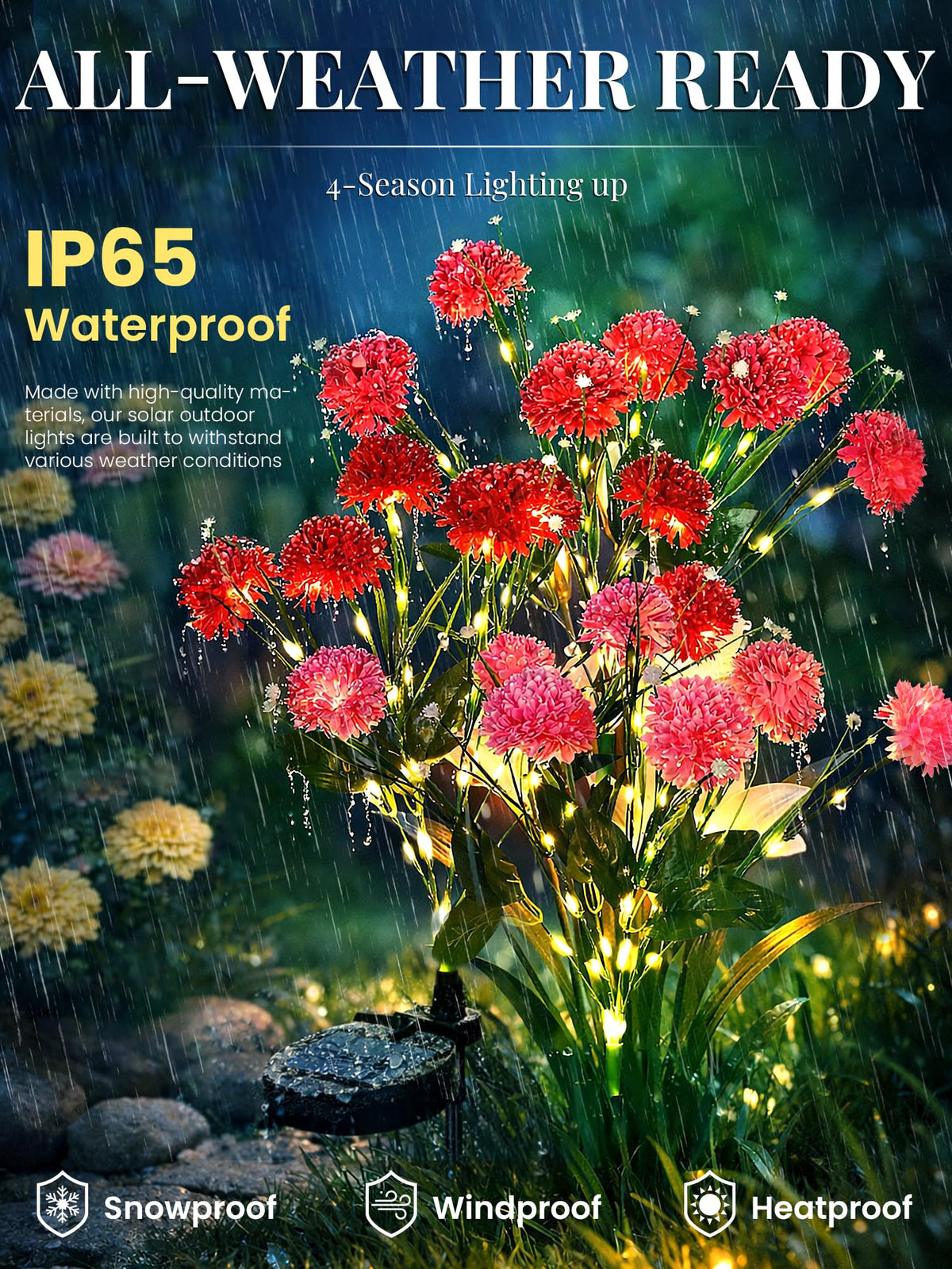 GIGALUMI solar chrysanthemum light walkway ambiance for evenings