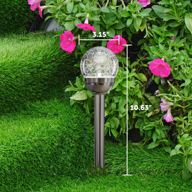 GIGALUMI cracked glass ball color-changing light adds dynamic garden mood