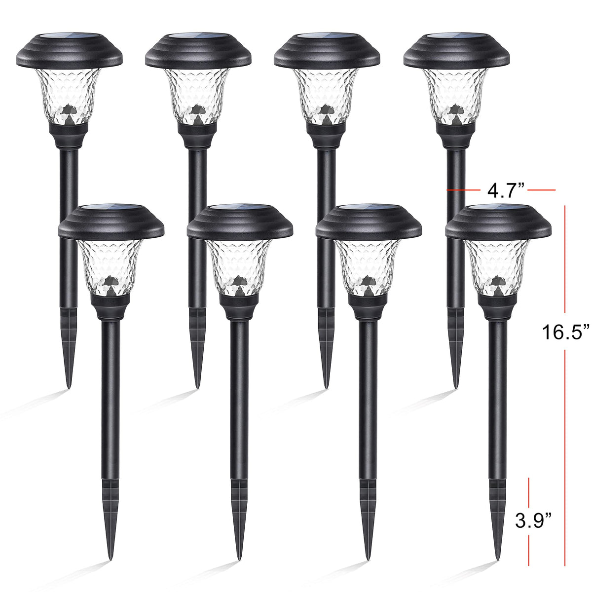GIGALUMI solar garden lights outdoor warm white provide safe borders