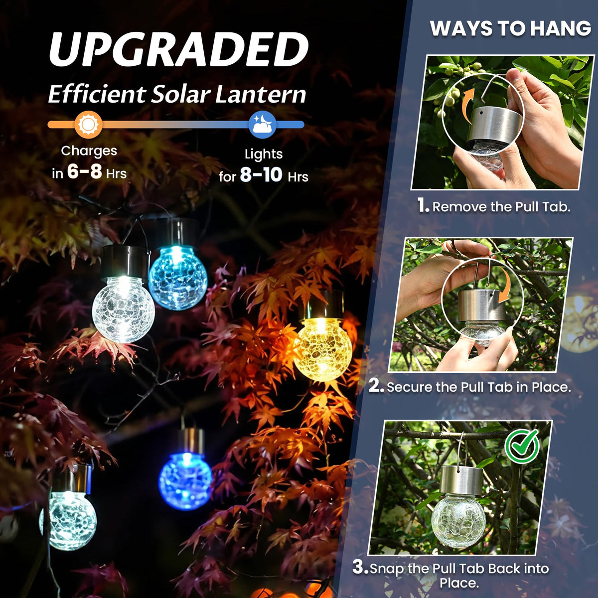 GIGALUMI color-changing solar lantern emitting multiColor glow