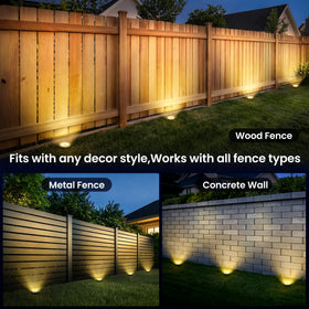 GIGALUMI dusk-to-dawn solar lights provide automatic illumination along your fence