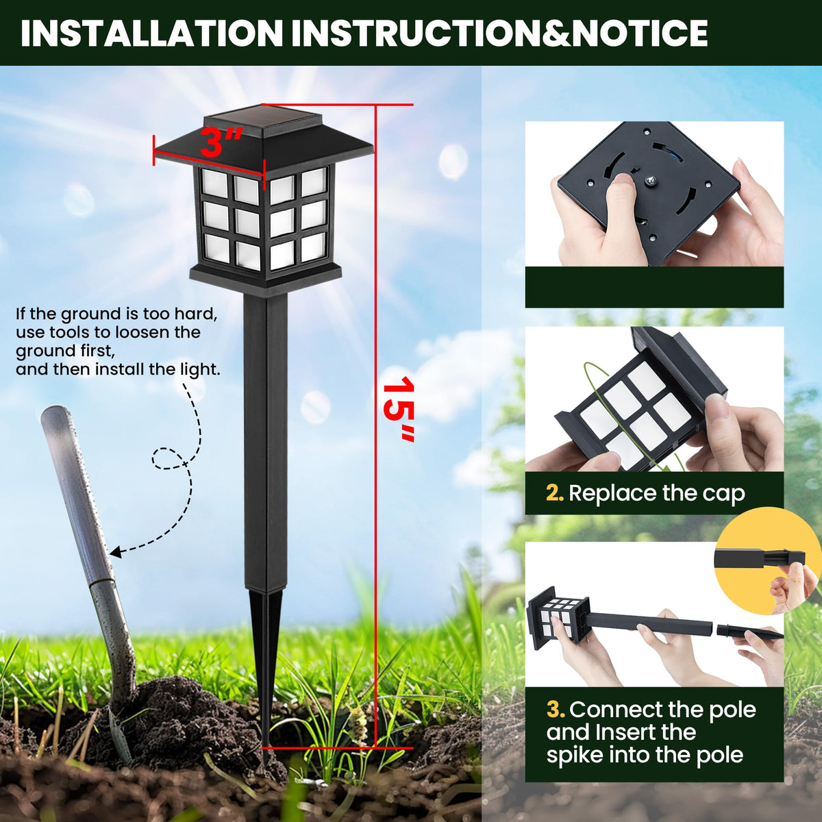 GIGALUMI IP65 rating badge emphasizes weatherproof protection for outdoor use