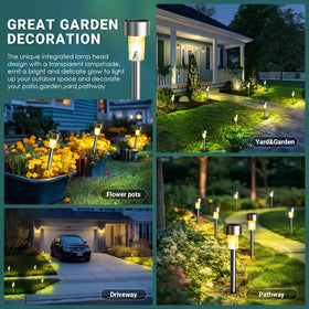 GIGALUMI solar lights ground-path illumination brightening a walkway