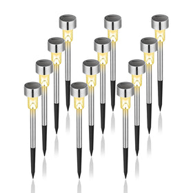 GIGALUMI solar lights packaging shows easy setup and energy efficiency