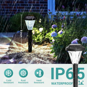 GIGALUMI outdoor solar lights illuminate yards and garden paths
