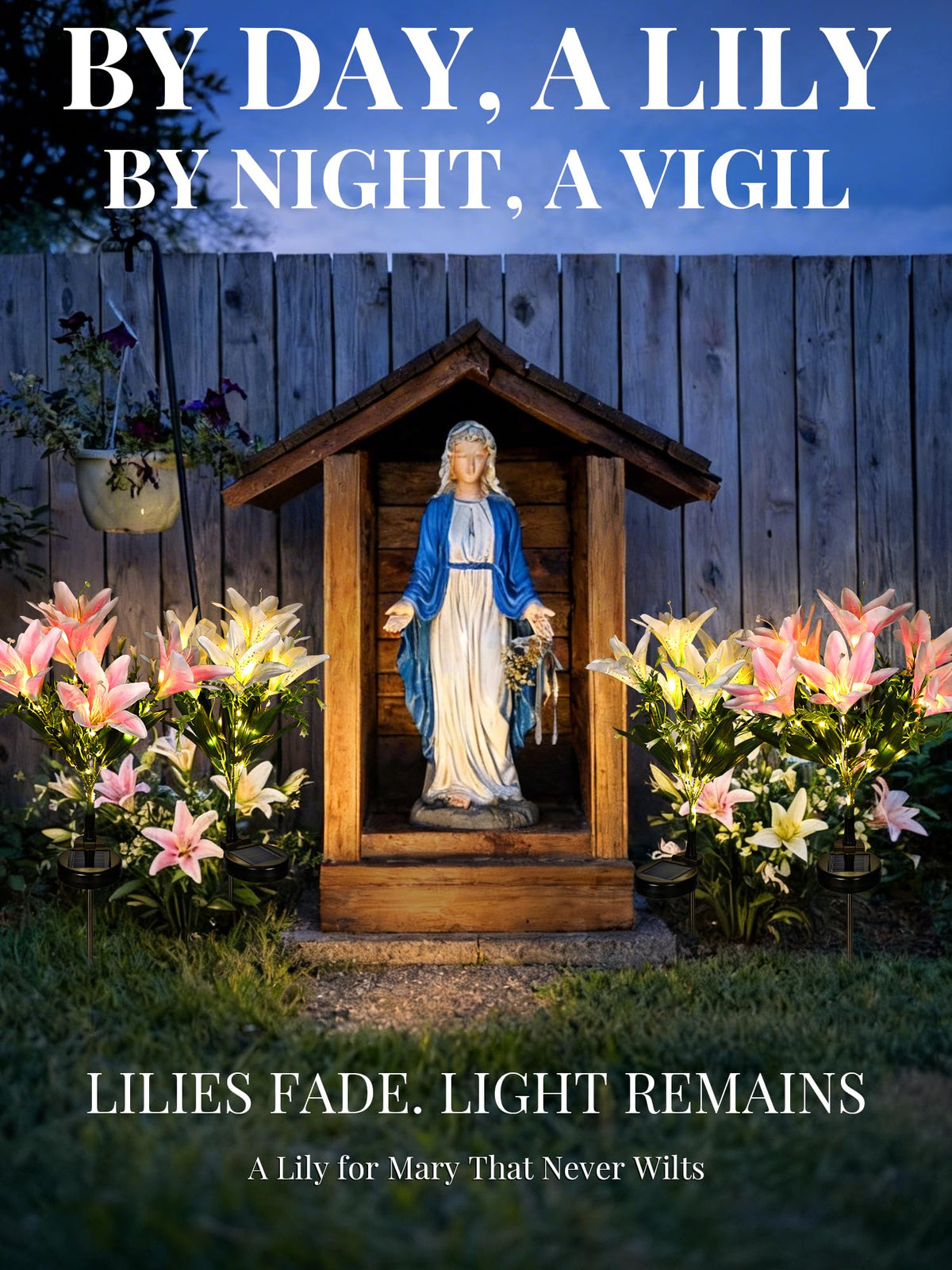 GIGALUMI lily light emits a gentle night glow for patios