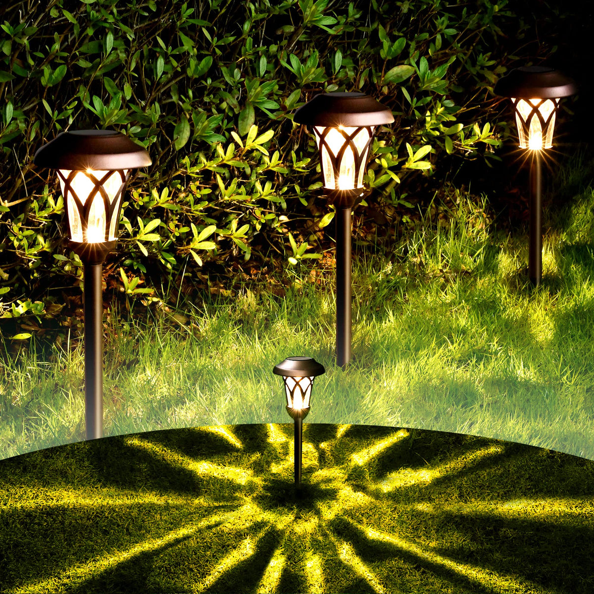 GIGALUMI pathway light stake close-up highlights durable stainless steel construction