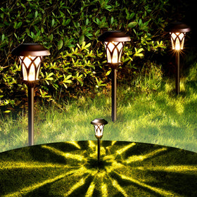 GIGALUMI pathway light stake close-up highlights durable stainless steel construction