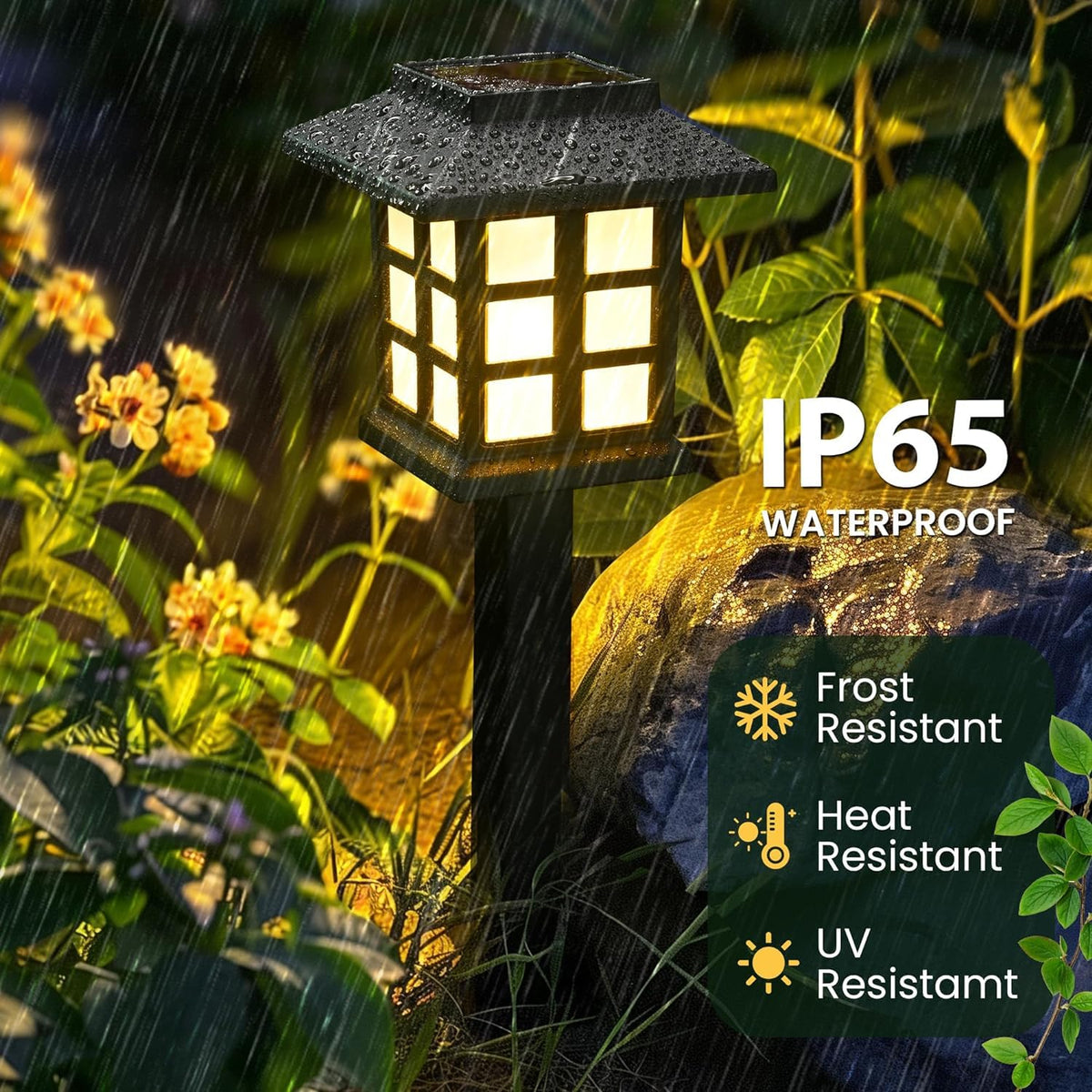 GIGALUMI solar patio light enhances landscape with subtle energy-efficient illumination