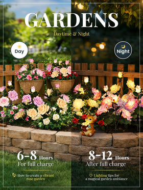 GIGALUMI garden roses withstand rain and snow thanks to durable construction.