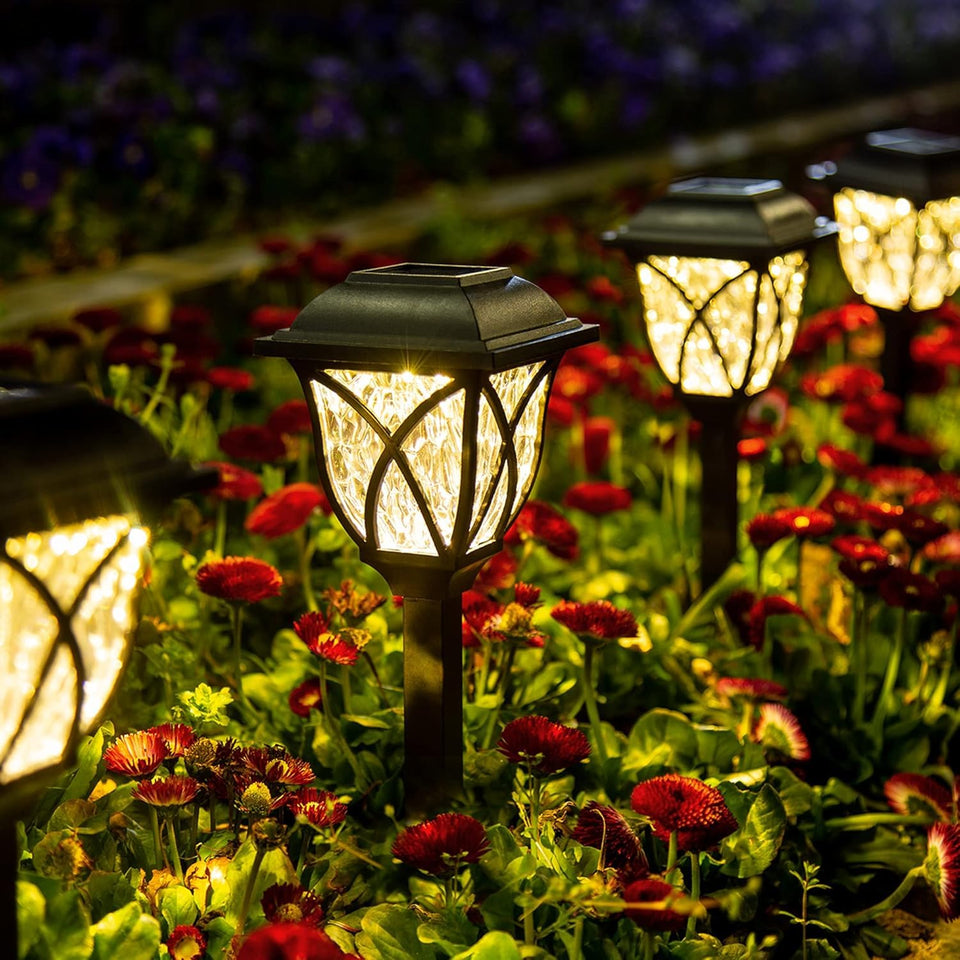 GIGALUMI solar walkway light with water ripple pattern lights garden paths
