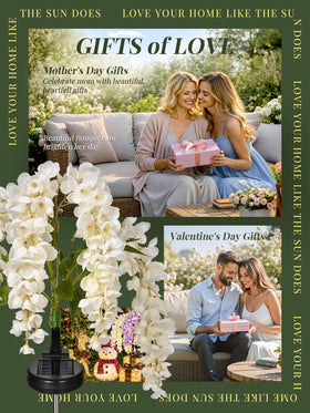 GIGALUMI Bloom clusters create romantic night ambiance along borders and walkways.