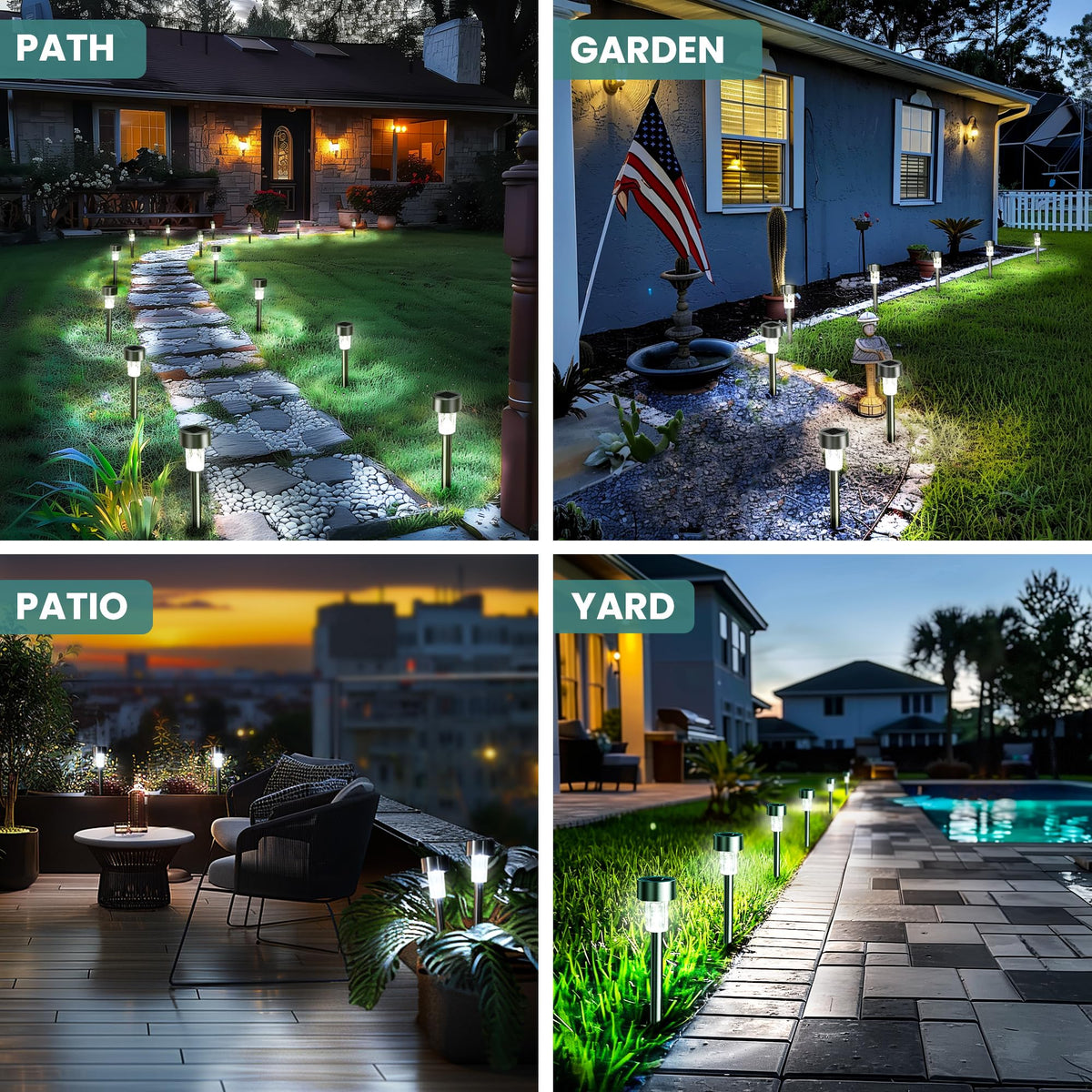 Gigalumi yard light illuminates yard edges with reliable, eco-friendly nighttime visibility.