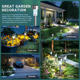 GIGALUMI stainless steel construction provides durable outdoor lighting for year-round use