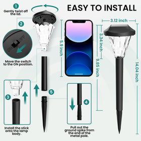 GIGALUMI stainless steel solar lights resist weather for year-round use