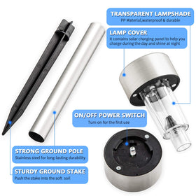 GIGALUMI weather-resistant stainless steel garden light in rain