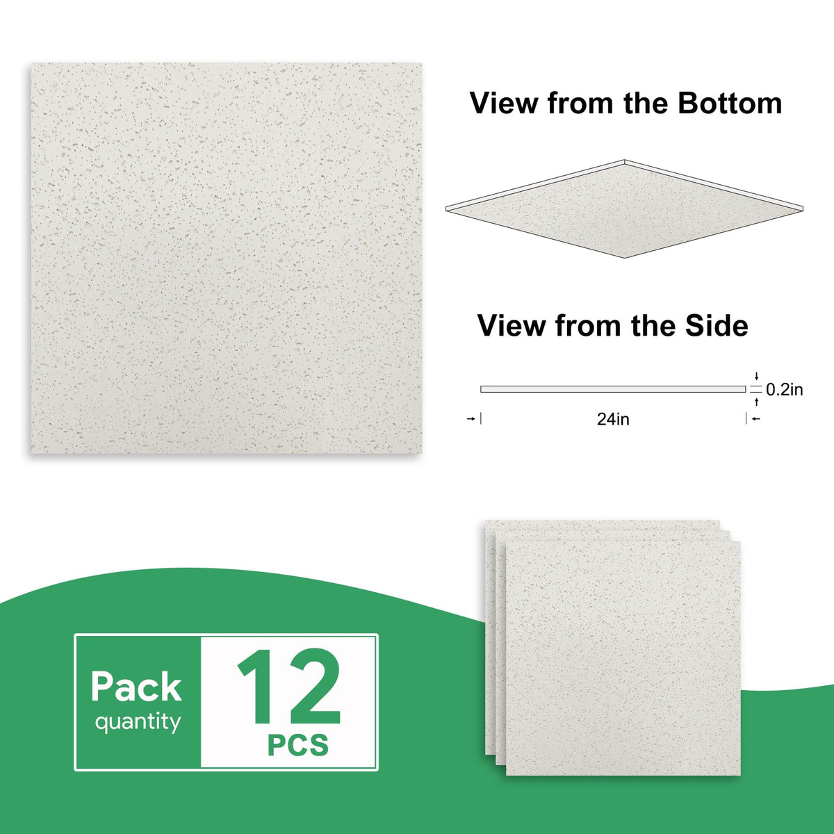 Gigrwiin PVC ceiling tile has a waterproof, oil-resistant surface for kitchens