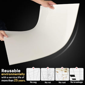 Gigrwiin scratch resistant ceiling tile maintains a crisp professional look.