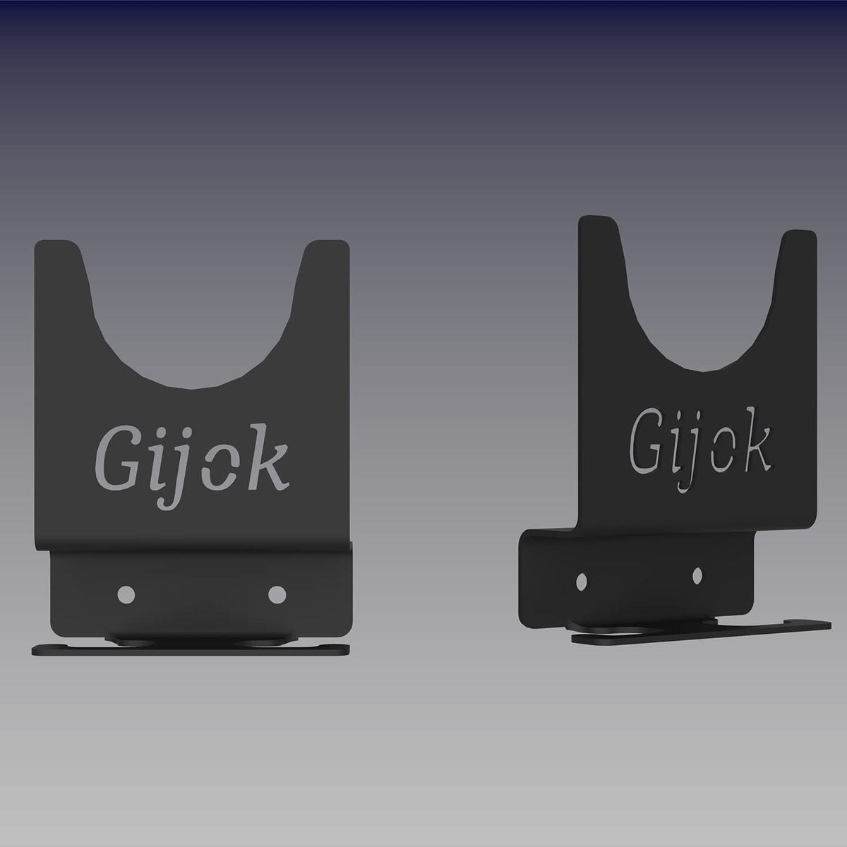 Gijok grinder storage rack stores grinders vertically for easy reach.