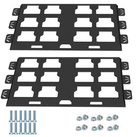 Gijok mounting plate for Packout, full-size black, enables secure tool storage on the go.