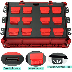 Gijok Packout mounting plate in use with MOLLE panels, adds durable organization in workspaces.