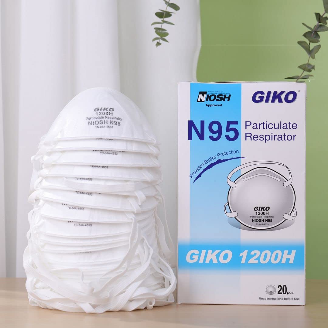 GIKO N95 mask blocks fine dust and smoke particles.