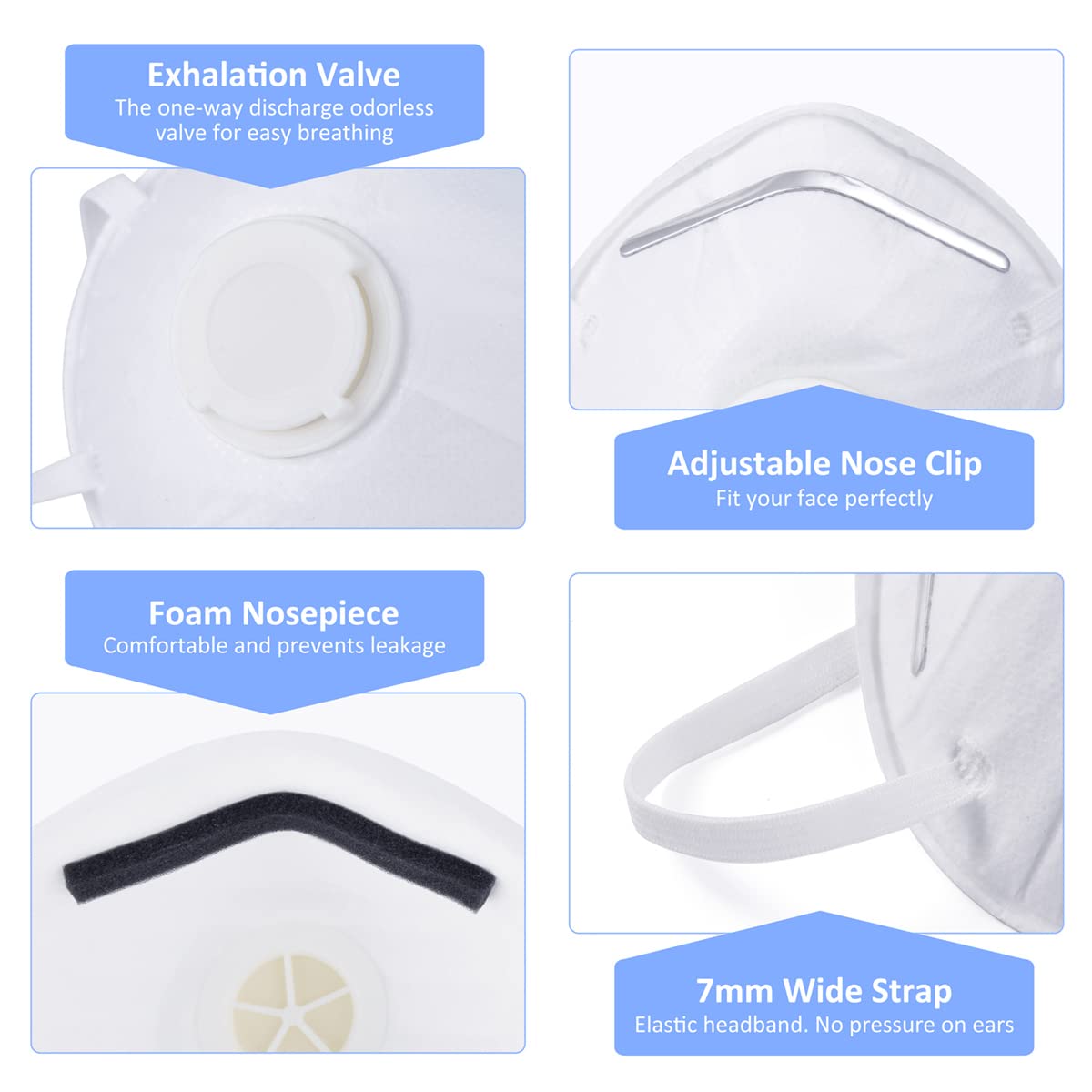 GIKO N95 mask with adjustable nose clip for a better seal.