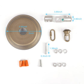 Giluta 40lb weight rating ensures reliable fixture support