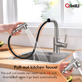 GIMILI brushed nickel finish adds modern style and fingerprint resistance.